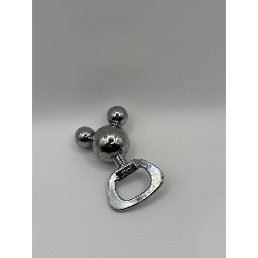 Disney Mickey Mouse Icon Silver Metal Bottle Opener Barware Collectible